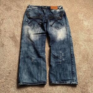 AKOO MARBLE FADE STRAIGHT CUT DENIM